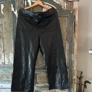Maeve Collette Faux Leather cropped pants, size 32